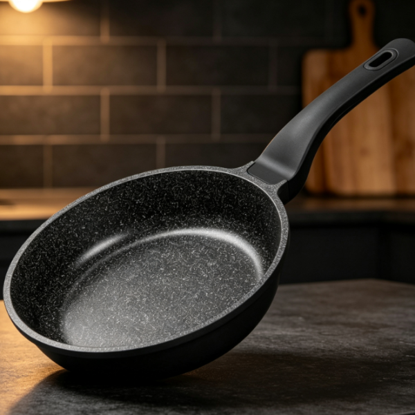 Silicone Handle Non-Stick Frying Pan, Durable, Compatible With All Stovetops